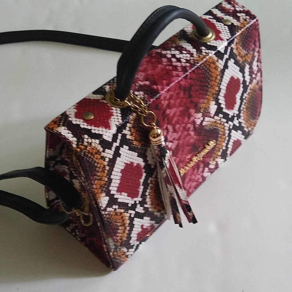 Boca Republic Pink Python Snakeskin Print Boxy Pu… - image 3